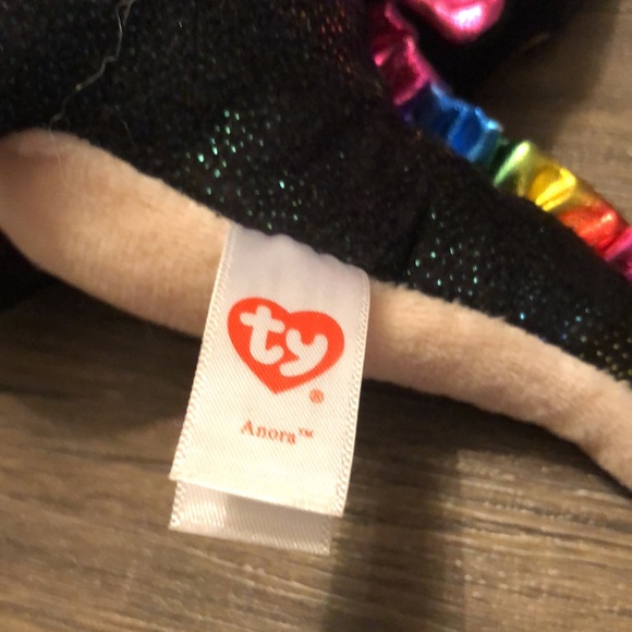 Ty Beanie Boo’s Anora Plush Dragon Toy Rainbow Stuffed Rare Retired 6" NWT New - Picture 6 of 6
